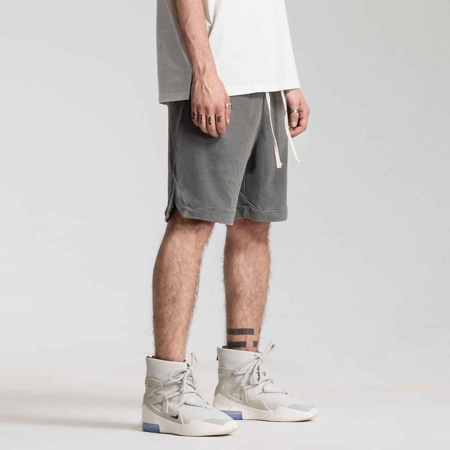 360GSM Unisex Clipped Corner Washed Sweat Shorts