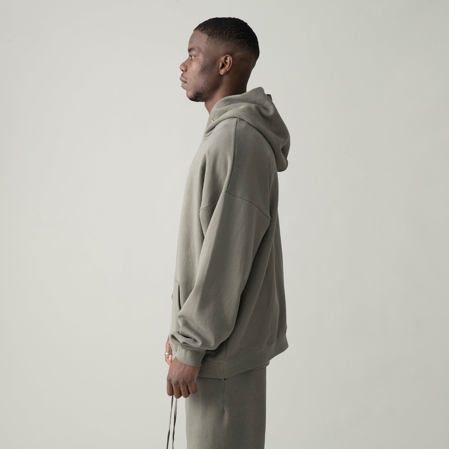 380GSM Unisex Fleece-lined Snap Collar Hoodie