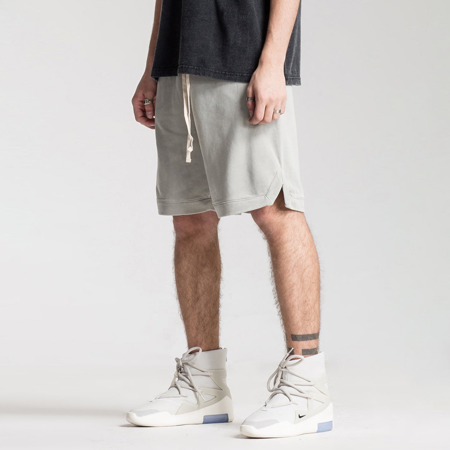 360GSM Unisex Clipped Corner Washed Sweat Shorts