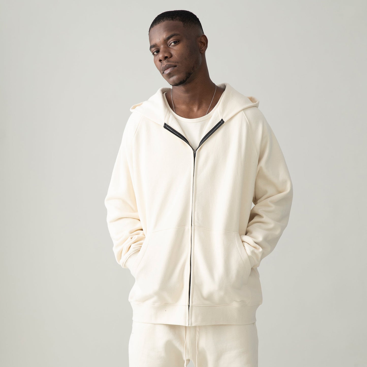 380GSM Unisex Heavyweight Fleece-lined Full-zip Hoodie