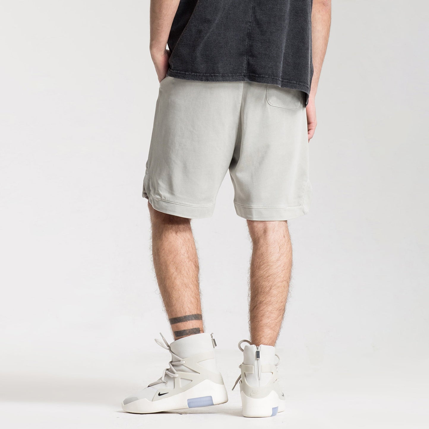 360GSM Unisex Clipped Corner Washed Sweat Shorts