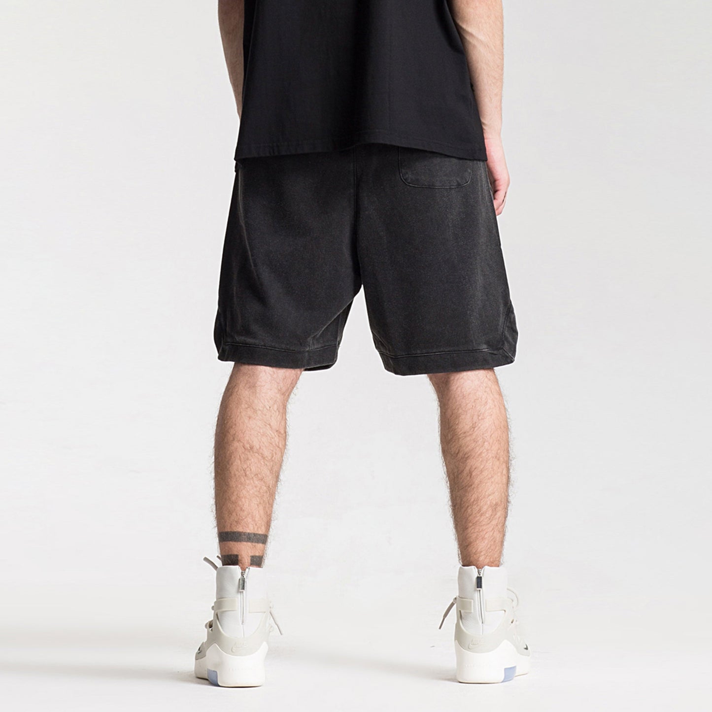 360GSM Unisex Clipped Corner Washed Sweat Shorts