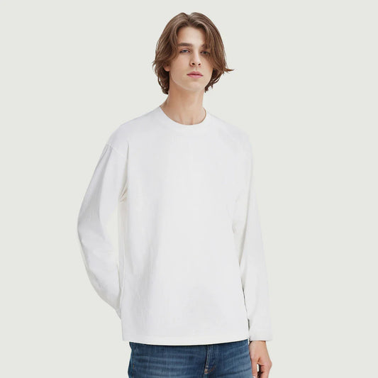 220GSM Unisex Crew Neck Long Sleeve T-shirt