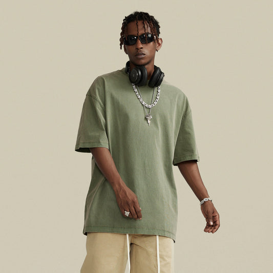 285GSM Unisex Oversized Washed Crew Neck T-shirts