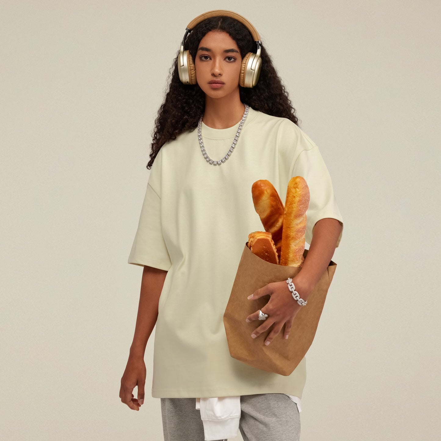 425GSM Unisex Oversized Crew Neck T-shirt