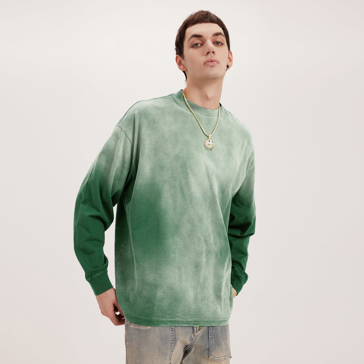 260GSM Unisex Oversized Sun Faded Long Sleeve Top