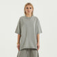 260GSM Unisex Faded Raw Hem T-shirt