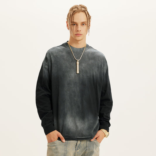 260GSM Unisex Oversized Sun Faded Long Sleeve Top