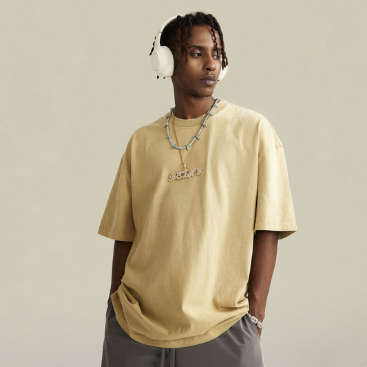 285GSM Unisex Oversized Washed Crew Neck T-shirts