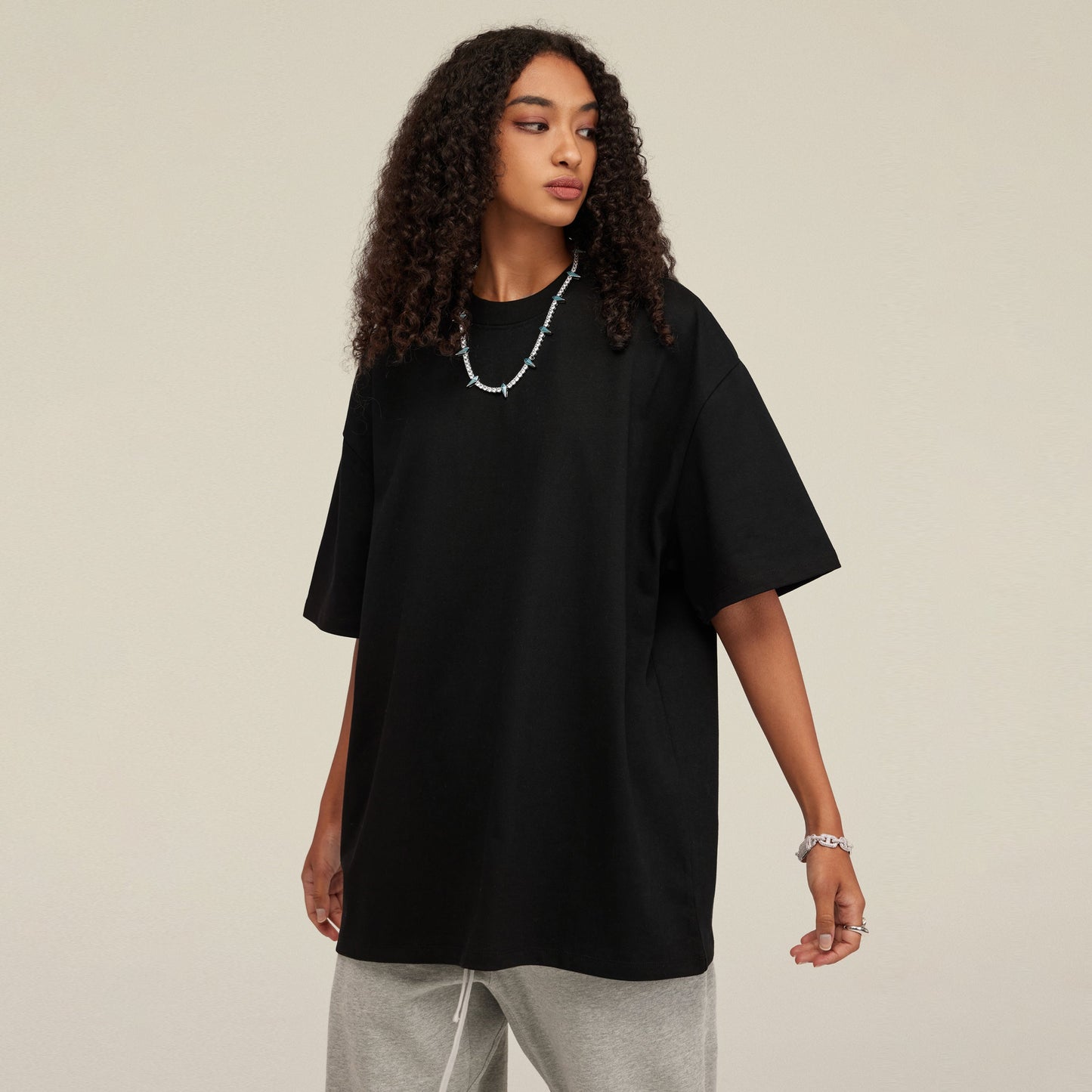 425GSM Unisex Oversized Crew Neck T-shirt