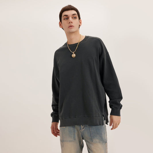 380GSM Unisex Heavyweight Oversized Side Slit Faded Sweatshirt