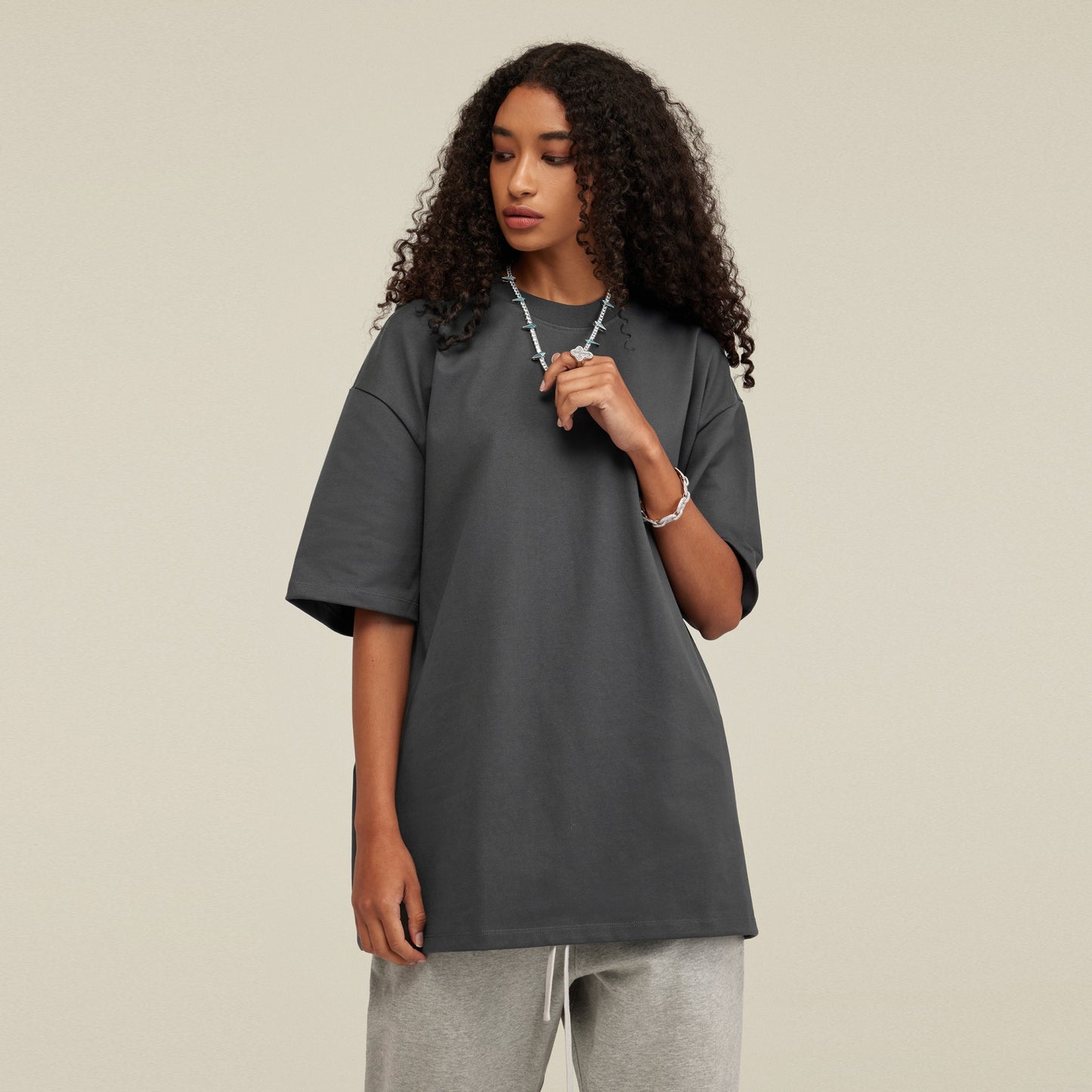 425GSM Unisex Oversized Crew Neck T-shirt