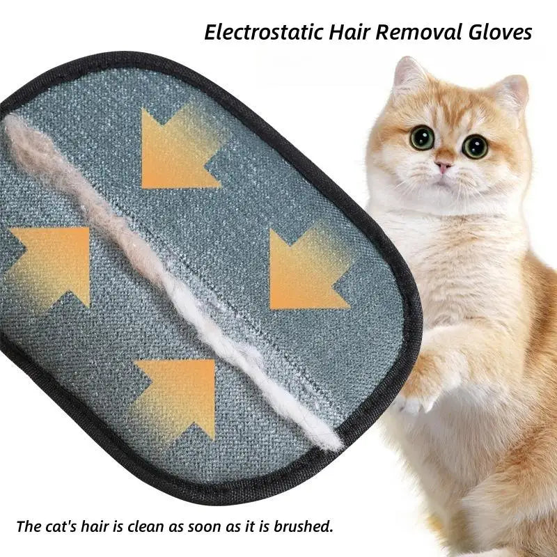 2-in-1 Pet Hair Remover Grooming Glove