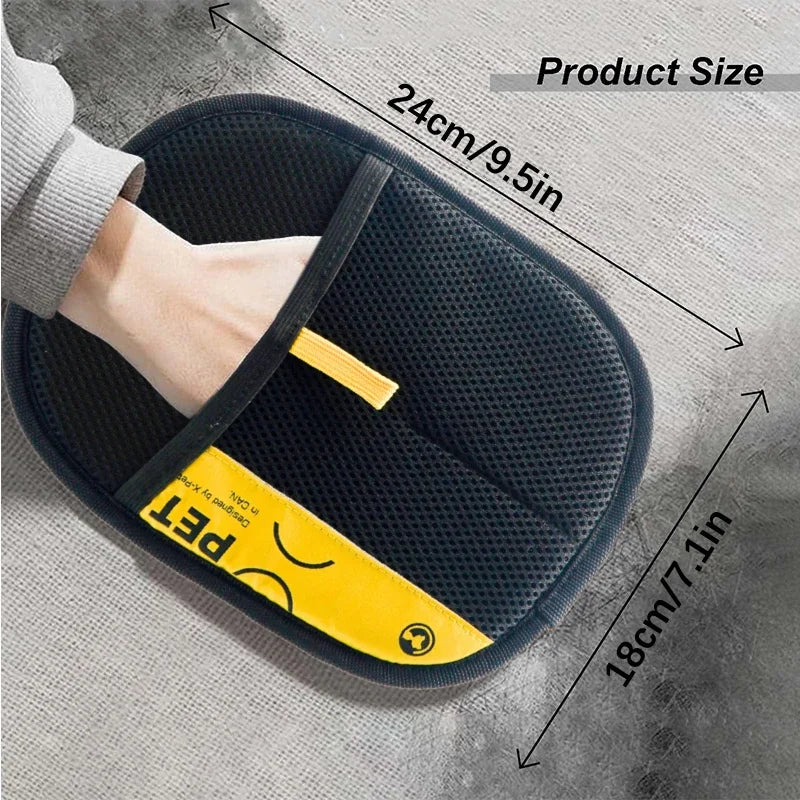 2-in-1 Pet Hair Remover Grooming Glove